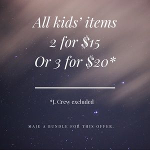 Sale on kids’ clothing!